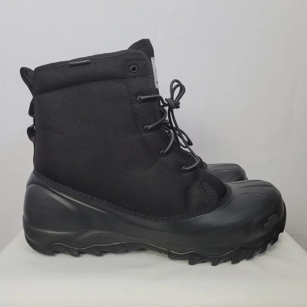 The North Face Tsumoru Lace Up Snow Boots men's size 10.5 Black Waterproof